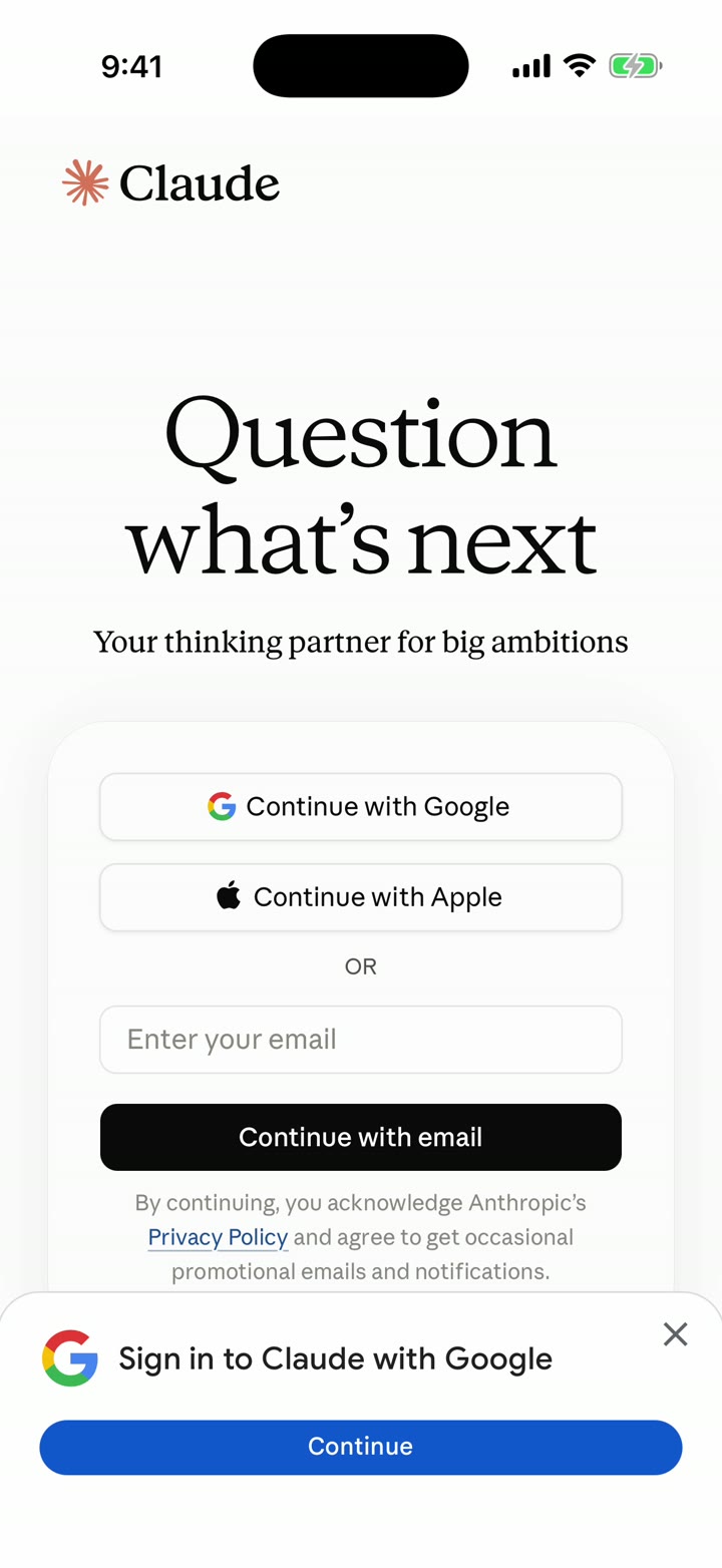Claude open as its own app on a HigherLife phone